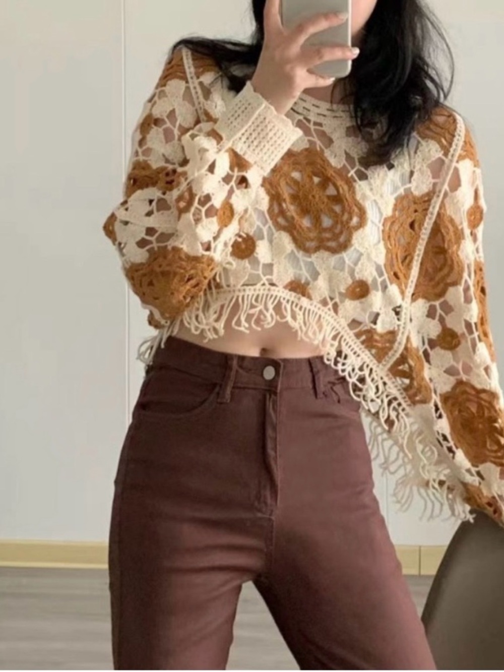 Crochet Fringe Sweater